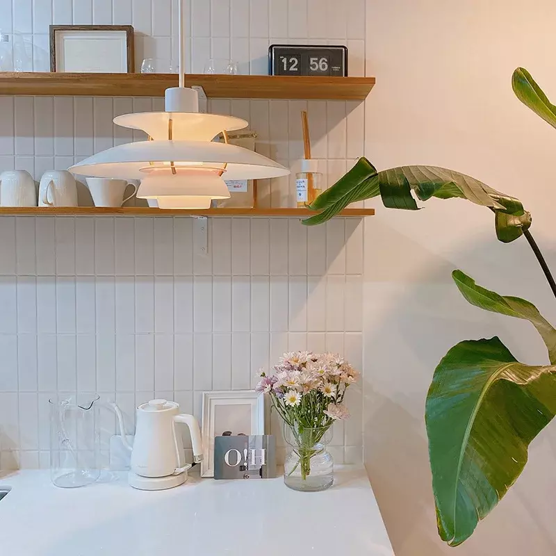 Nordic Pendant Light for Dining Room Table, Dinamarca Lustre de teto de alumínio, Nordic Suspend Lamps, Fixture for Bedroom