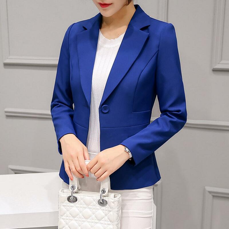 Black Women Blazer 2023 Formal Slim Blazers Turn-down Collar Office Lady Work Suit Business Suit Coat OL Pockets Jackets Coat
