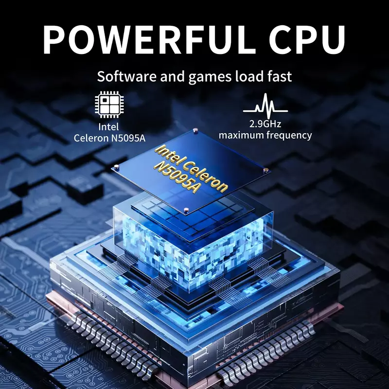 CRELANDER-ordenador portátil de negocios, Notebook con pantalla IPS de 16 pulgadas, Intel Celeron N5095, 12GB de RAM, Quad Core, Bluetooth 5,0