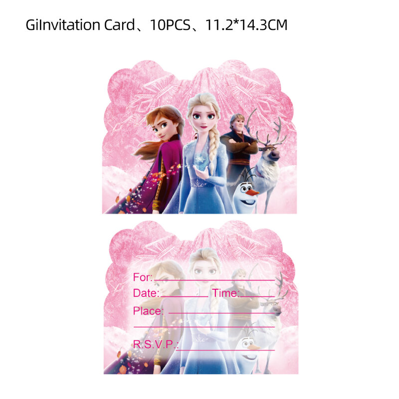 Розовая Декоративная скатерть «холодная девушка» Disney для дня рождения, скатерть с воздушными шарами Эльзы и Анны, аксессуары для вечеринки «Снежная королева»
