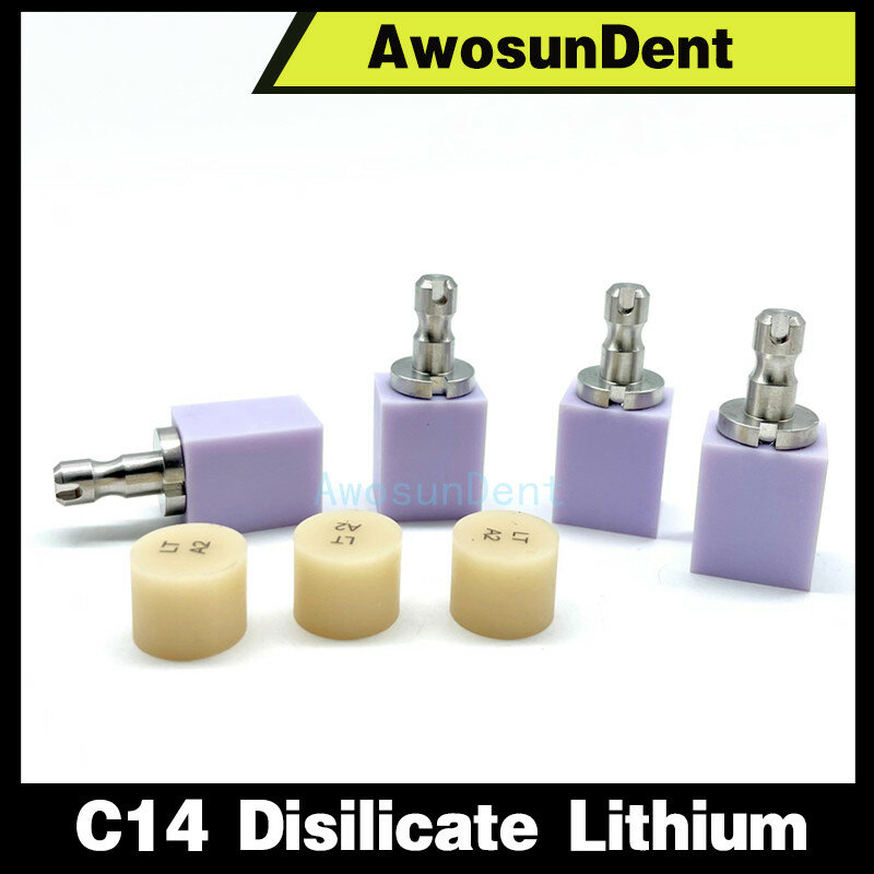 5 Stks/doos C14 Lithium Disilicate Tandheelkundige Keramische Materiaal Lithium Disilicate Emax Druk Ingots