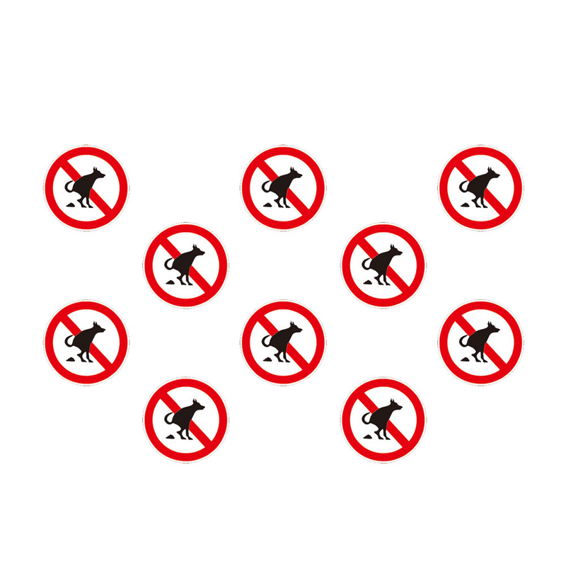 Sign Emblems Sticker Poop Pet Pooping Signs Yard Decal Warning Peeing Pee Waste Lawn Window Allowed Car Dogs Business