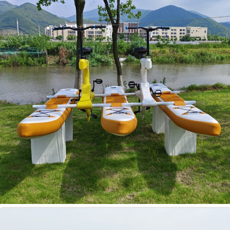 TBZ 2023 New Arrival Inflatable Water Sport Pedal Bike Boat Double Person Folding Inflatable Sup Beach Water Bike