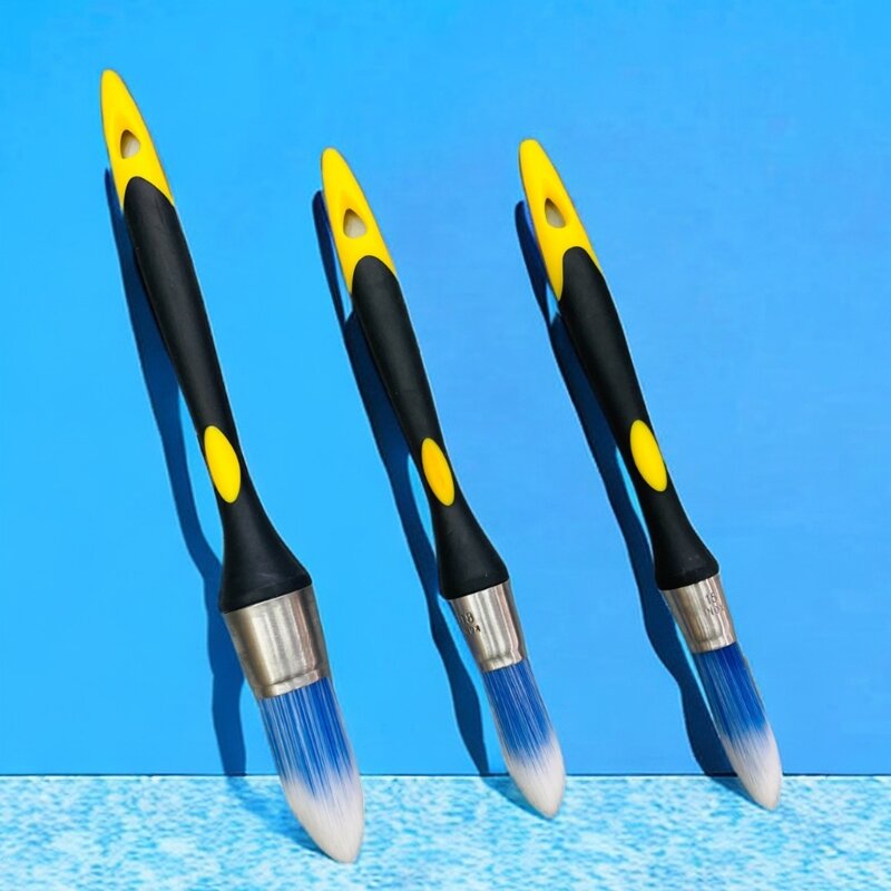 67JE Painting Tools Detailing Brush Pack Trim Paint Brush Small Paint Brush 5/8” 3/4” & 1” Small Brushes for Detailed Tasks