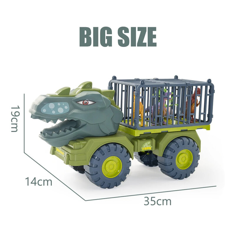 Coche de juguete para niños, camión de transporte, modelo de dinosaurio, Tiranosaurio Rex, juego de camión, regalo de cumpleaños