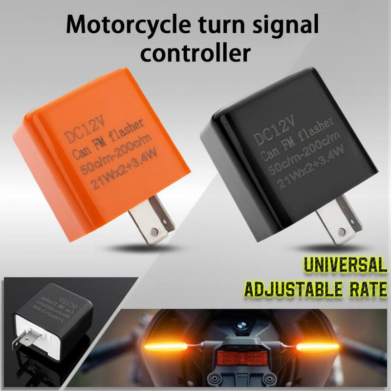 Excelente indicador de señal de giro para motocicleta, relé de Flash de 12V, relé de vehículo eléctrico de 3 engranajes ajustable para motocicleta