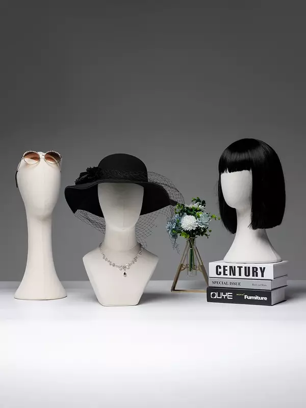 Fabric Cover Mannequin Head Model Professional Manikin Dummy Heads for Wigs Hats Display