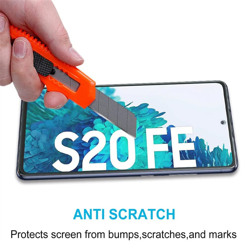 Protector de pantalla de vidrio templado HD para Samsung Galaxy S20FE 5G 2022, 2/4 unidades