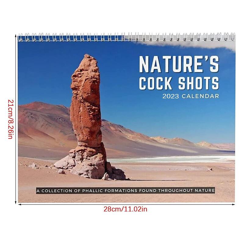 Nature's Cock Shots Calendário 2023, Prank Natural, Calendário de Natal, Suprimentos de Cenário, Presente engraçado, Casa, Sc A6L8, Novo, 2023