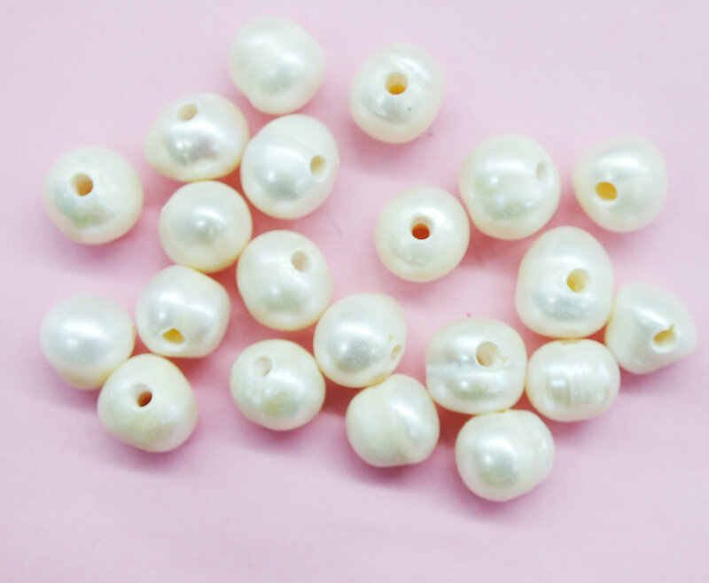 Grande Buraco DIY Pérola Beads, Decoração, 11-12mm, AAA, 2.5mm, 500Pcs
