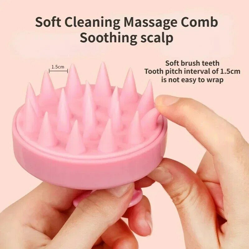 Silicone Shampoo Brush Head Scalp Massage Comb Thoroughly Scalp Massage Easy Foaming Head Massage Brush Shampoo Brush Bath Comb