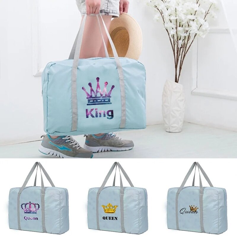 Borse da viaggio Unisex organizzatori borsa da Weekend di grande capacità King Pattern abbigliamento deposito borse accessori da viaggio