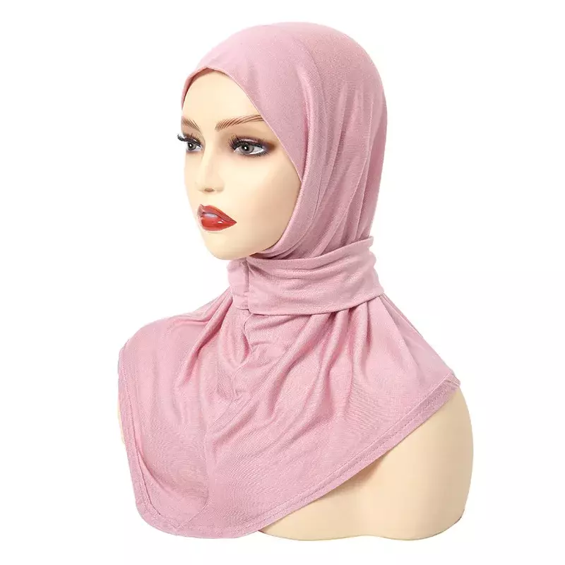 Wysokiej jakości muzułmański hidżab dla kobiet elegancki szalik rozciągliwy trwały natychmiastowy nosić inteligentny hidżab zamknij łatwo 2024