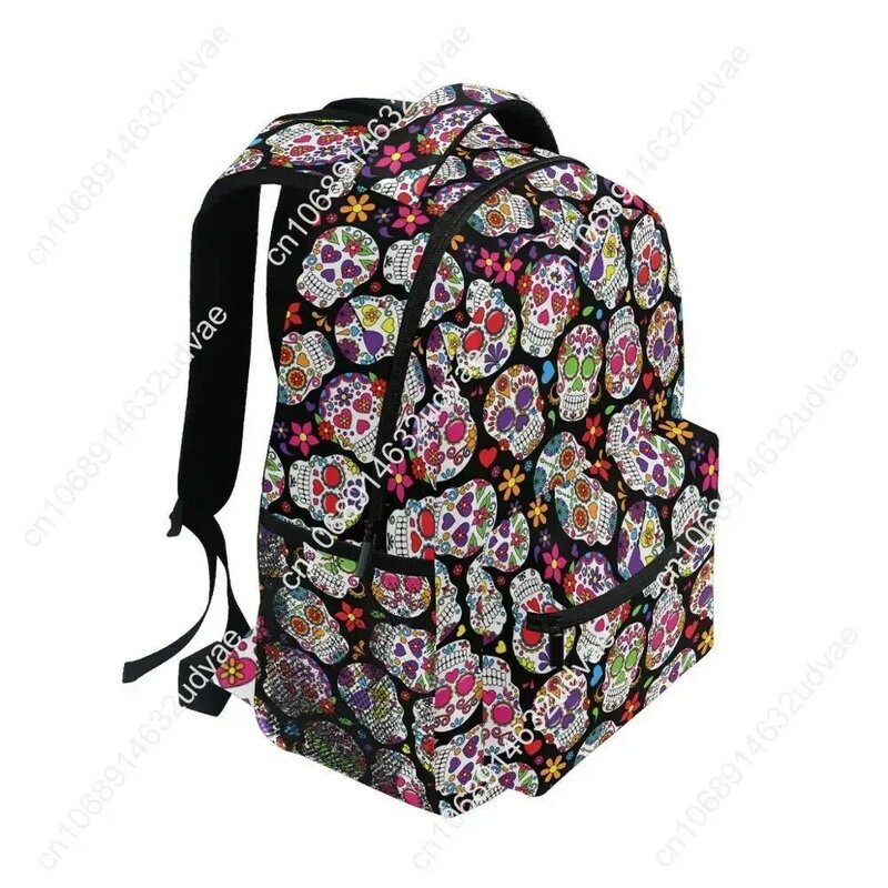 Мужской рюкзак из полиэстера, с черепом и отделением для ноутбука, для школьников и студентов старших классов, 2022