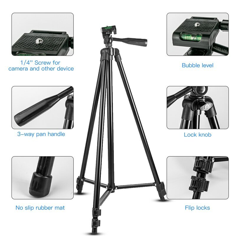 Nagnahz stativ für telefon 150cm video aufnahme handy stativ mit bluetooth remote universal kamera photography ständer