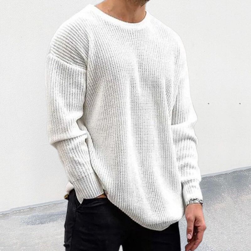 Men's Knitwear 2023 Autumn And Winter New Urban Youth Solid Color Crewneck Long Sleeve Pullover Sweater