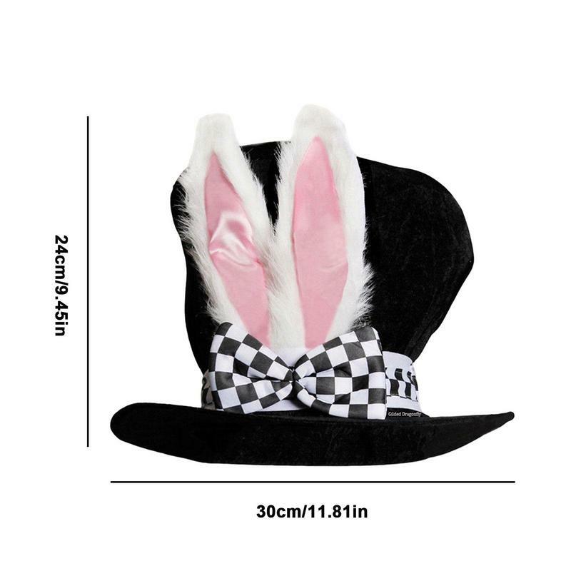 Orelhas de coelho chapéu de veludo superior chapéus mágico chapéu traje diy steampunk ultra circo chapéus vestir-se festa acessório para festa de páscoa