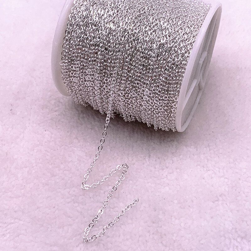 5 ярдов позолоченная/Посеребренная цепочка для ожерелья, фурнитура для изготовления ювелирных изделий «сделай сам», цепочки для ожерелья, материалы ручной работы