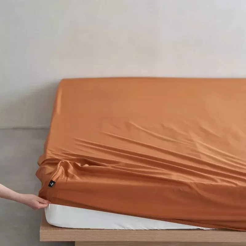 ملاءة سرير أحادية اللون قطعة واحدة ، غطاء واقي من القطن الخالص ، غطاء وسادة