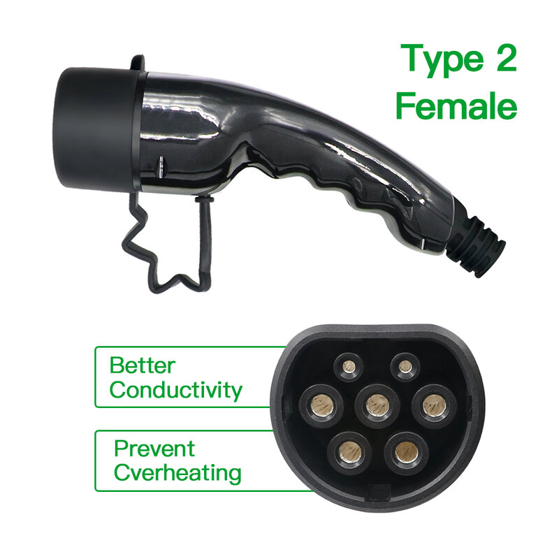 Chiefleed EV充電ケーブル、iecタイプ2からタイプ2、メスからオス、32a、4m、5m、1フェーズ、充電器ステーション用evコード
