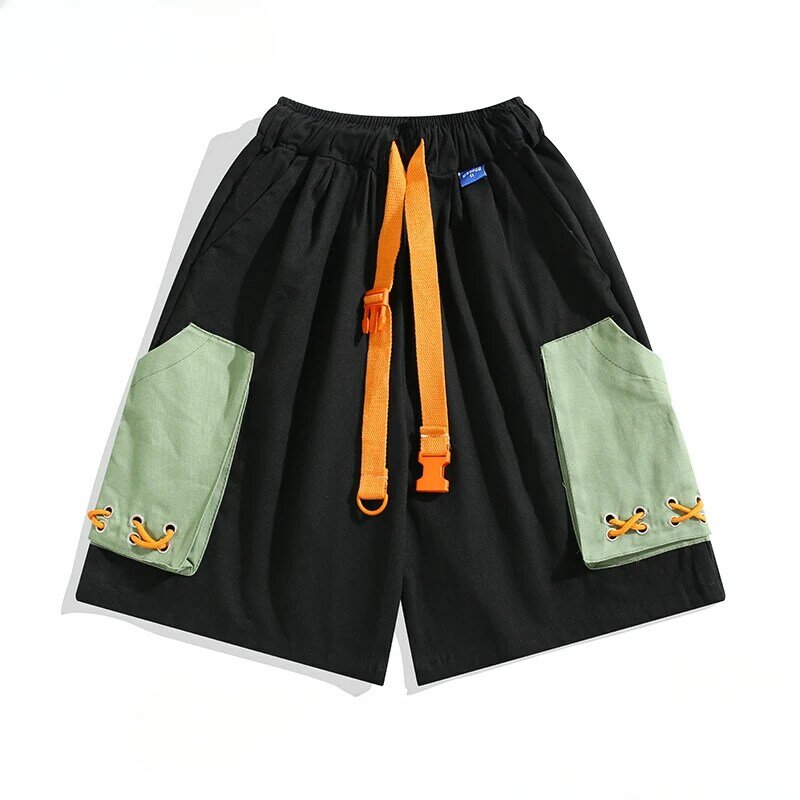 Шорты-карго E71 мужские хлопковые, Повседневные Дышащие штаны в стиле пэчворк, с несколькими карманами, лето 2024