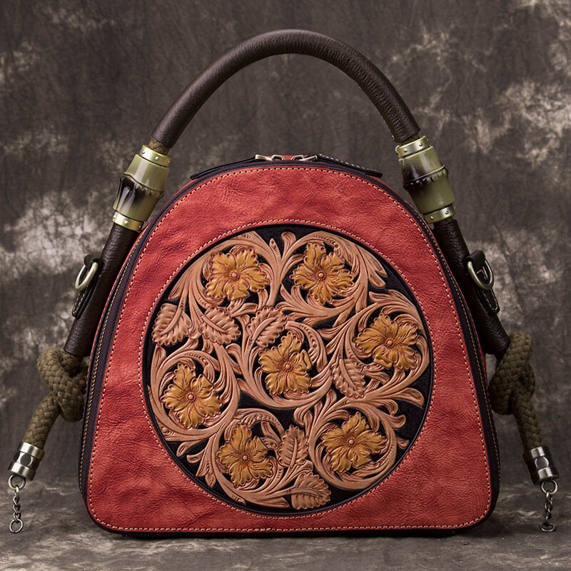 女性のための革のハンドバッグ,手作りの牛革のショルダーバッグ,ヴィンテージモデル