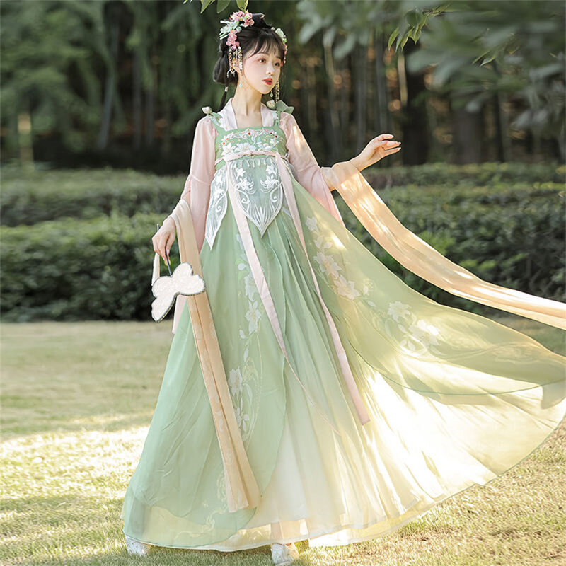 Hanfu Tang Dynasty Vintage Dress Women Cosplay Chinese Hanfu Fairy Dress Chinese Sets Ancient Elegant Princess Stage Dance Dress