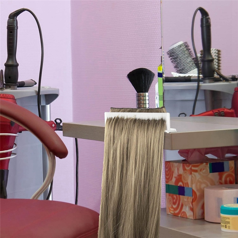 Pemegang ekstensi rambut akrilik, 2 buah rak tampilan rambut ekstensi berdiri Organizer penyimpanan portabel pemegang Wig