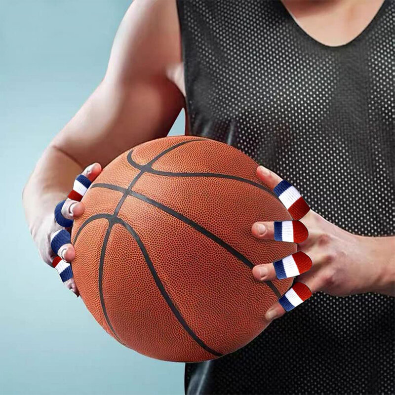10 pçs artrite apoio dedo guarda elástico luvas dedo esportes ao ar livre golfe basquete badminton tênis proteção dedo