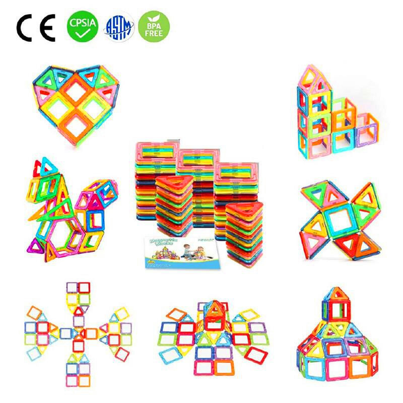 Bloques de construcción magnéticos para niños, juego de construcción, juguetes educativos para niños mágicos, regalos para niños, 114 piezas