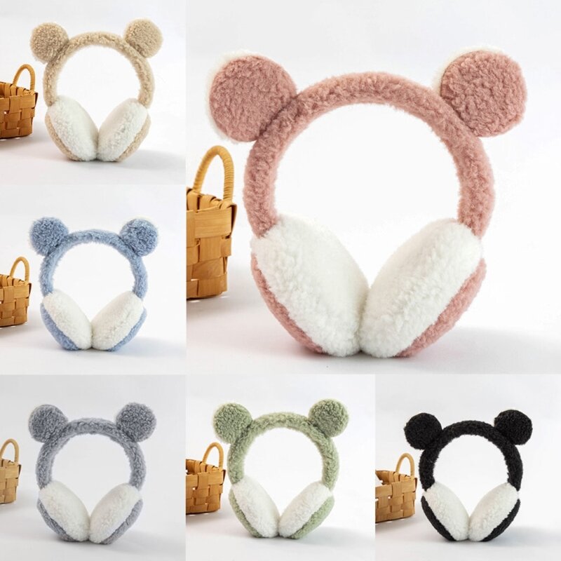 New Plush Bear Earmuffs Earflaps Animal Earmuffs For Women Girl Fur Winter Ear Warm