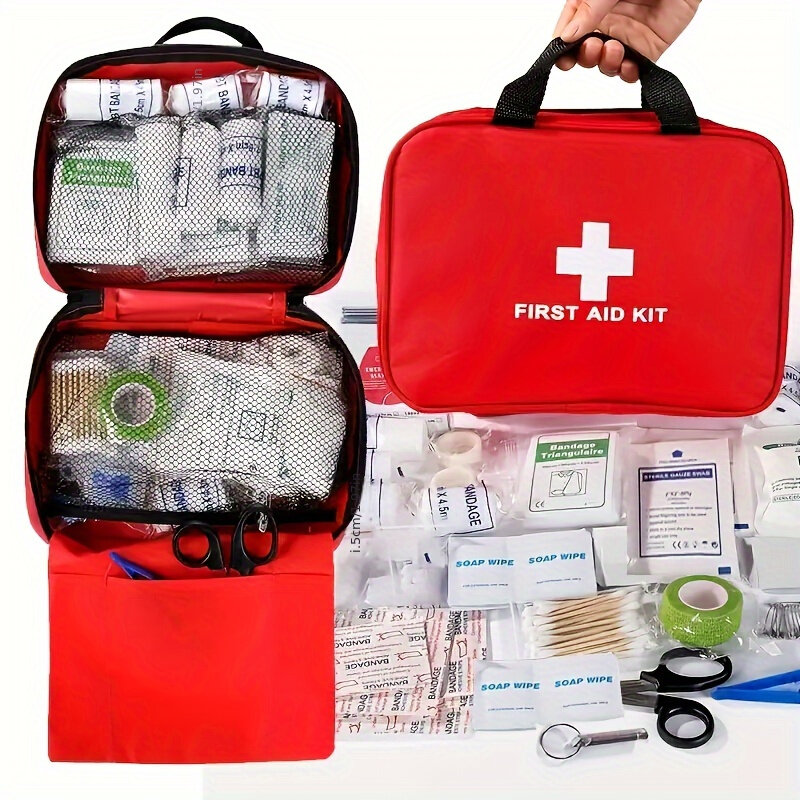 Kotak p3k กระเป๋าทางการแพทย์แบบพกพาอเนกประสงค์, กระเป๋าปฐมพยาบาลกลางแจ้งกระเป๋าฉุกเฉินสำหรับใช้ในบ้าน