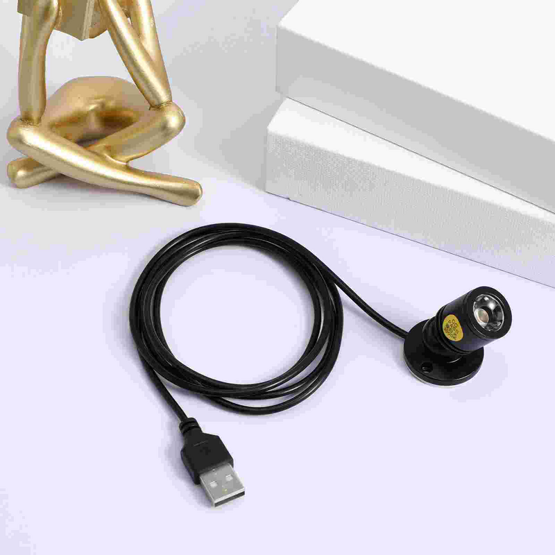 USB-Powered LED Display Spotlight, pequeno jóias Showcase, mobiliário interior, liga de alumínio