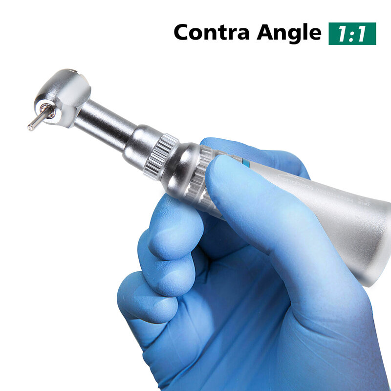 YABANGBANG FG1.6mm Dental Low Speed Handpiece 1:1 Push Button Contra Angle E-type NSK Style Friction Grip