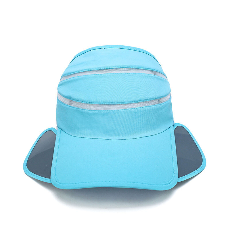 Topi Pelindung Matahari Pantai Atas Kosong Yang Dapat Disesuaikan Pinggiran Dapat Ditarik Topi Pelindung UV dengan Pinggiran Lebar untuk Olahraga Pantai Golf Hiking