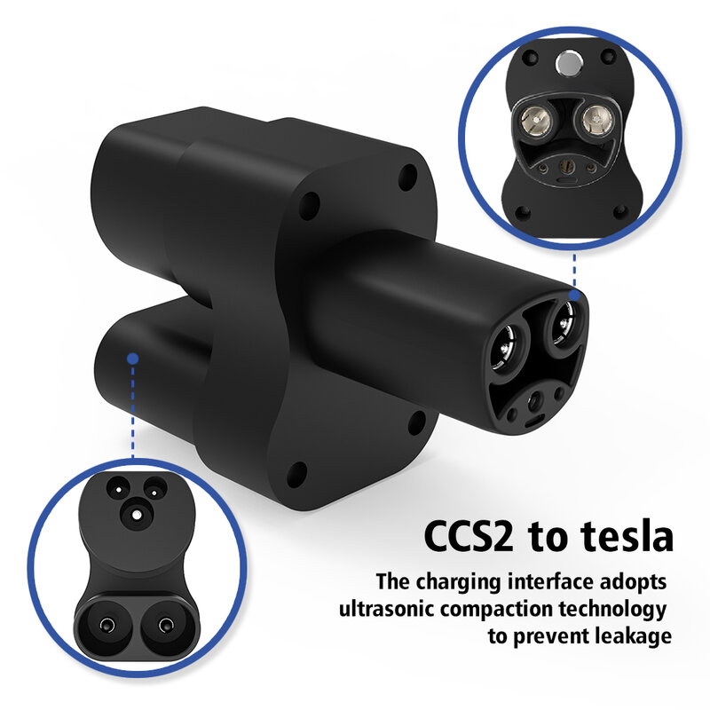 CCS2 para Tesla EV carregador adaptador, 400A 1000V, estação de carregamento DC, CCS COMBO 2 ao conversor TPC para Tesla modelo