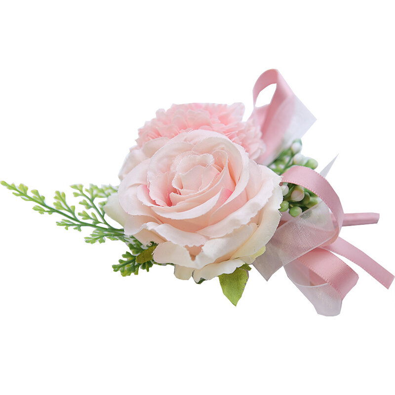 Seide Rose Bouton niere Bräutigam künstlichen Blumenstrauß Corsage Braut Brosche Stifte Knopfloch Hochzeits feier Zeremonie Schmuck