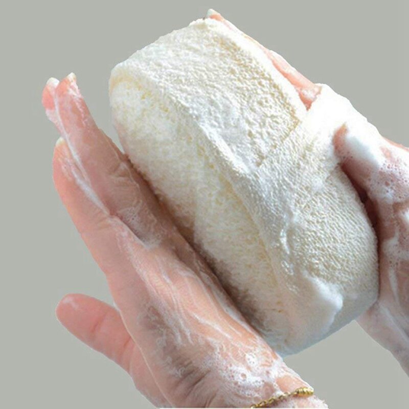 Esponja de Luffa Natural para baño, exfoliante de ducha para todo el cuerpo, cepillo de masaje saludable, 6 uds.