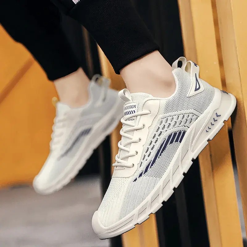 2024 NEW Summer Men's Thin Tide Shoes Hollow Breathable Men's Tide Brand Sneakers Running Net Shoe Youth Blade Shoes