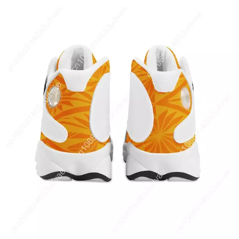 Zapatillas deportivas de baloncesto para hombre, calzado de estilo Tonga, naranja, Tribal, Polinesia, buena calidad