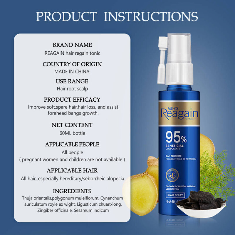 Anti spray danificado líquido do reparo do cabelo do óleo essencial do soro do crescimento rápido do cabelo do tratamento da perda de cabelo para produtos