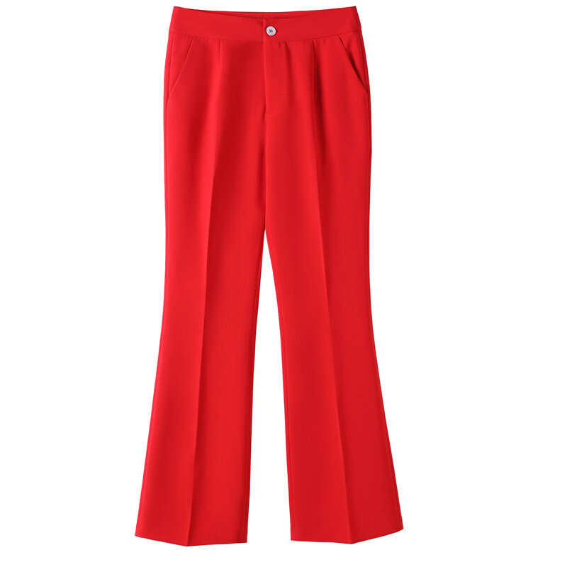 Damskie chude Flare biurowe spodnie, spodnie z szerokimi nogawkami, wysokiej jakości, moda, wiosna, jesień, 2023