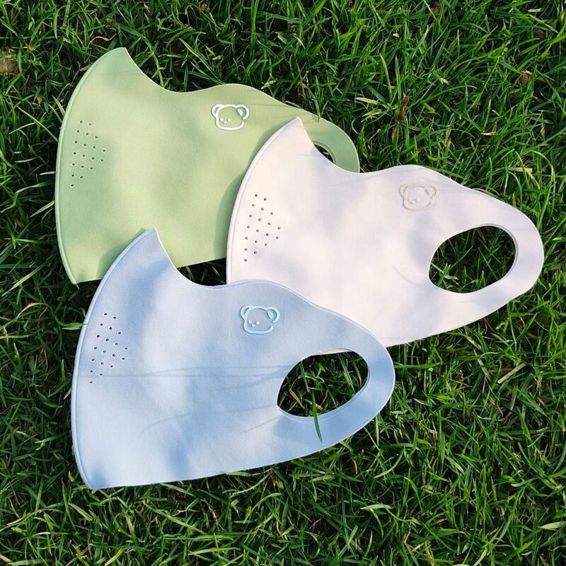 3D dziecięca maska lodowy jedwab śliczny krem przeciwsłoneczny maska na twarz kolarstwo anty-uv maska na twarz zmywalna oddychająca osłona twarzy