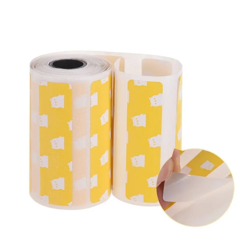 3 Rolls Direct Thermal Labels Roll 57*30mm Strong Adhesive Sticker Clear Printing for PeriPage A6 Pocket BT Thermal Printer
