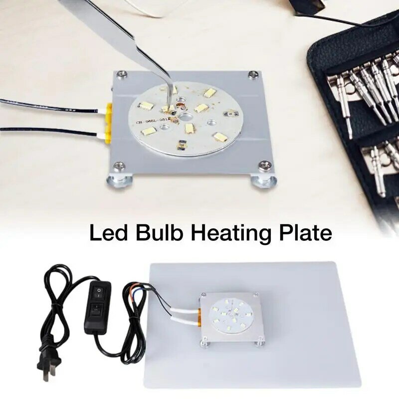 Removedor de lâmpada LED Chip de demolição BGA Placa de soldagem de alumínio PTC Removendo a lâmpada LED de bolas de solda BGA