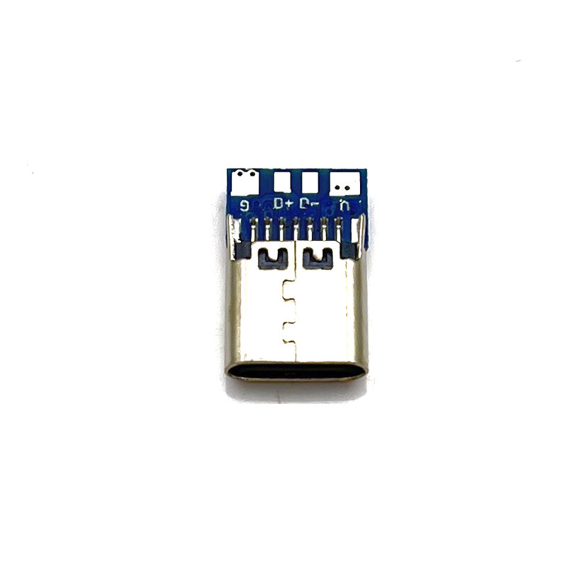 Conector USB 3,1 tipo C, conector hembra de 14 pines, orificios pasantes, PCB 180, USB-C1 de escudo Vertical, 1-10 Uds.