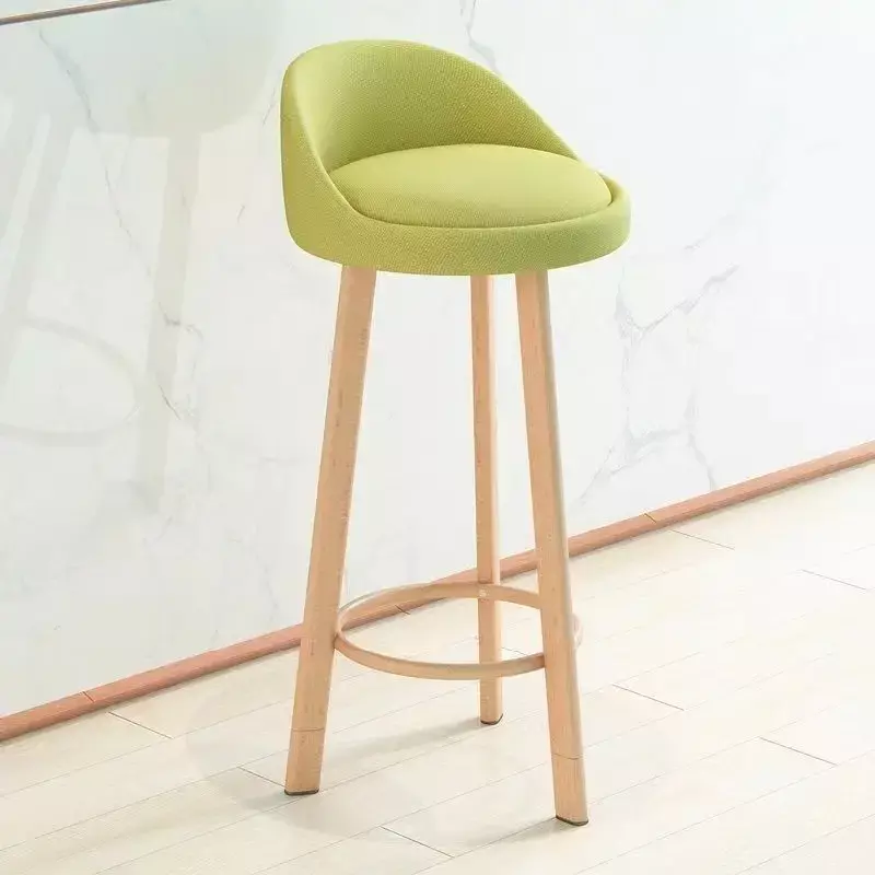 Cadeiras de bar minimalistas para uso doméstico, cadeiras modernas luxuosas Recepção com pernas altas, disponível para check-out