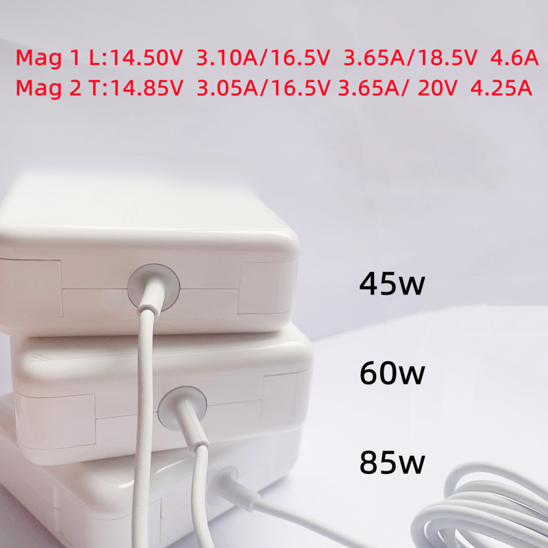 Adaptador de corriente de 45W 60W 85W compatible con cargador Macbook para Macbook Air Pro Magsaf * 2 1 Cargador adaptador de corriente magnético A1286