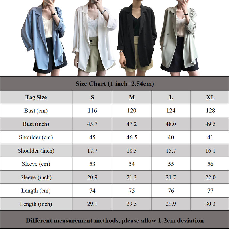 Blazer Formal de manga larga para mujer, traje de moda de Color sólido, chaqueta con cuello vuelto, ropa femenina