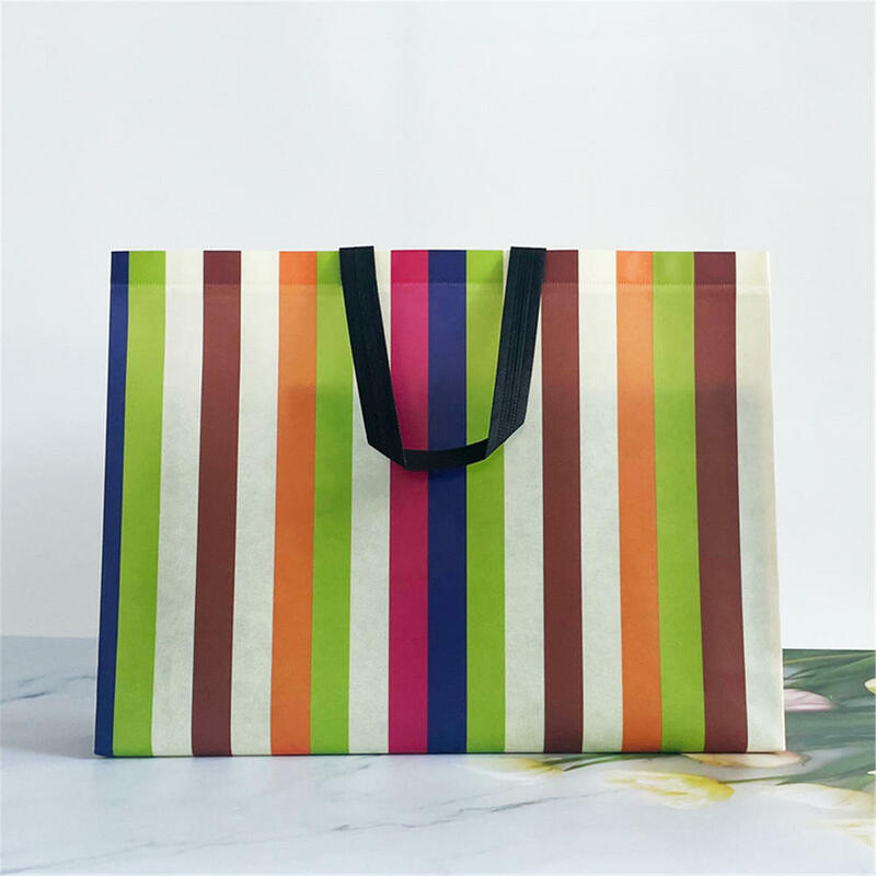 Tas belanja lipat wanita baru tas jinjing ramah lingkungan dapat digunakan kembali tas belanja non-tenun besar tas belanja perjalanan kanvas tas belanja tahan lama
